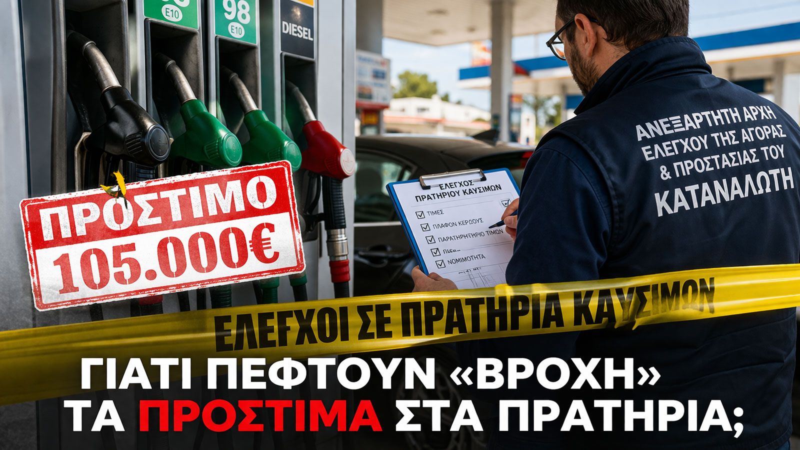 Πρόστιμα σε πρατήρια καυσίμων σε όλη την Ελλάδα – Τι συμβαίνει