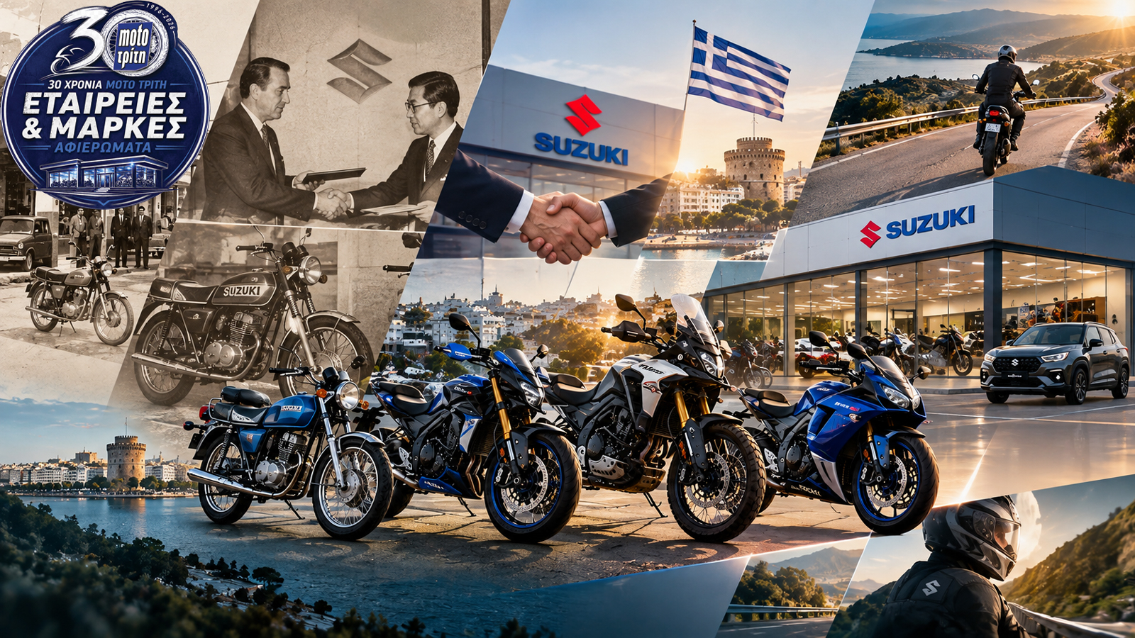 Η ιστορία της Suzuki στην Ελλάδα ξεκινά το 1967, σε μια εποχή που η ιαπωνική βιομηχανία διεύρυνε σταδιακά την παρουσία της στις διεθνείς αγορές.