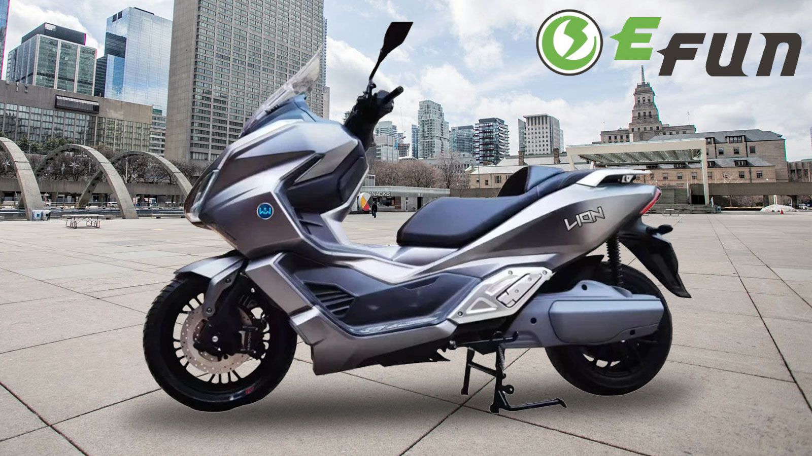 E-FUN Lion: Ηλεκτρικό scooter με 150 χλμ./ώρα τελική και 300 χλμ. αυτονομία E-FUN Lion: Ηλεκτρικό scooter με 150 χλμ./ώρα τελική και 300 χλμ. αυτονομία