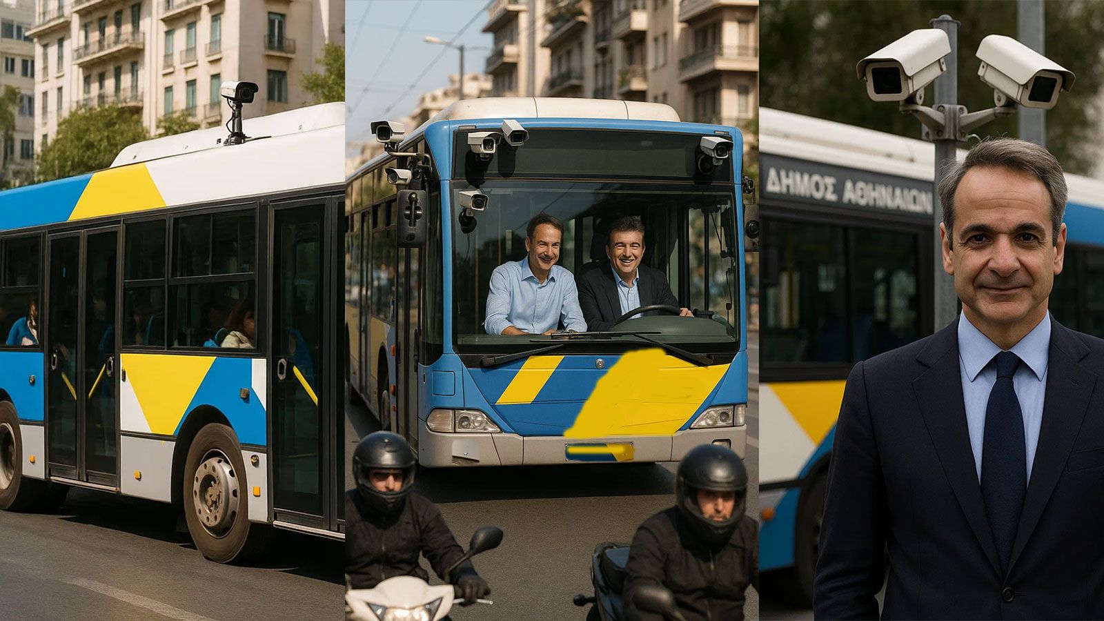 Από τις 16 Ιουνίου, δέκα αστικά λεωφορεία της ΟΣΥ κυκλοφορούν στην Αθήνα με έναν πολύ διαφορετικό ρόλο από αυτόν που είχαν μέχρι σήμερα: εκτός από επιβάτες, «μεταφέρουν» και κάμερες παρακολούθησης, κα Από τις 16 Ιουνίου, δέκα αστικά λεωφορεία της ΟΣΥ κυκλοφορούν στην Αθήνα με έναν πολύ διαφορετικό ρόλο από αυτόν που είχαν μέχρι σήμερα: εκτός από επιβάτες, «μεταφέρουν» και κάμερες παρακολούθησης, κα
