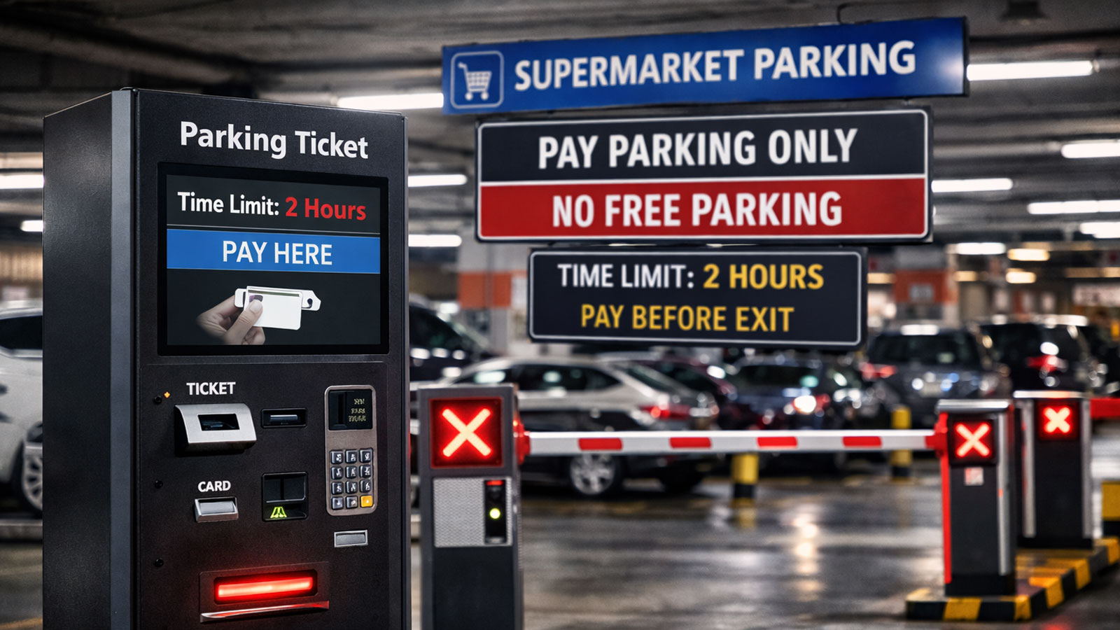 Τέλος το δωρεάν πάρκινγκ στα σούπερ μάρκετ – Πώς θα λειτουργεί πλέον και πότε πληρώνουμε