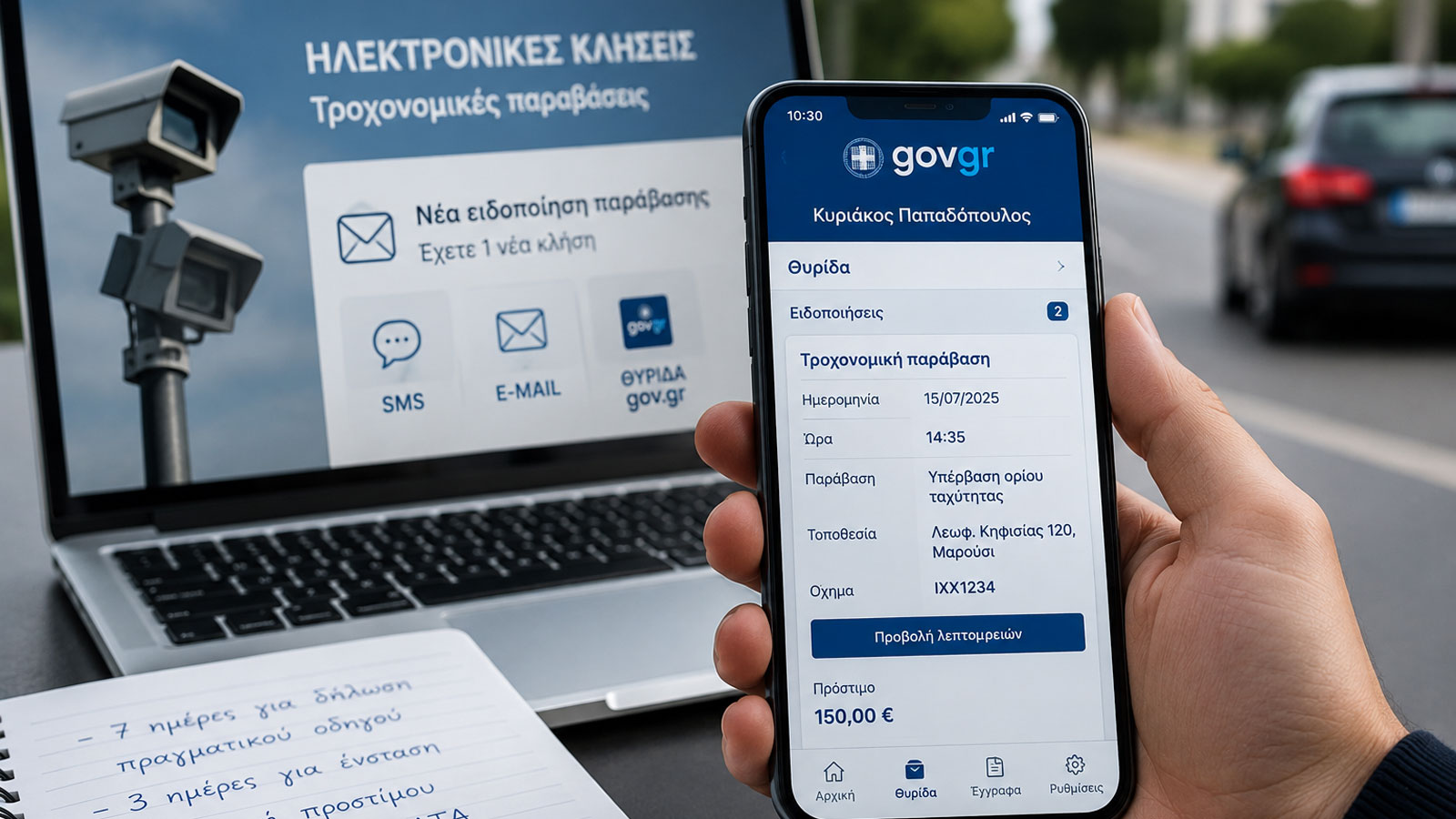 Πώς ενημερώνονται πλέον οι οδηγοί για τις παραβάσεις
