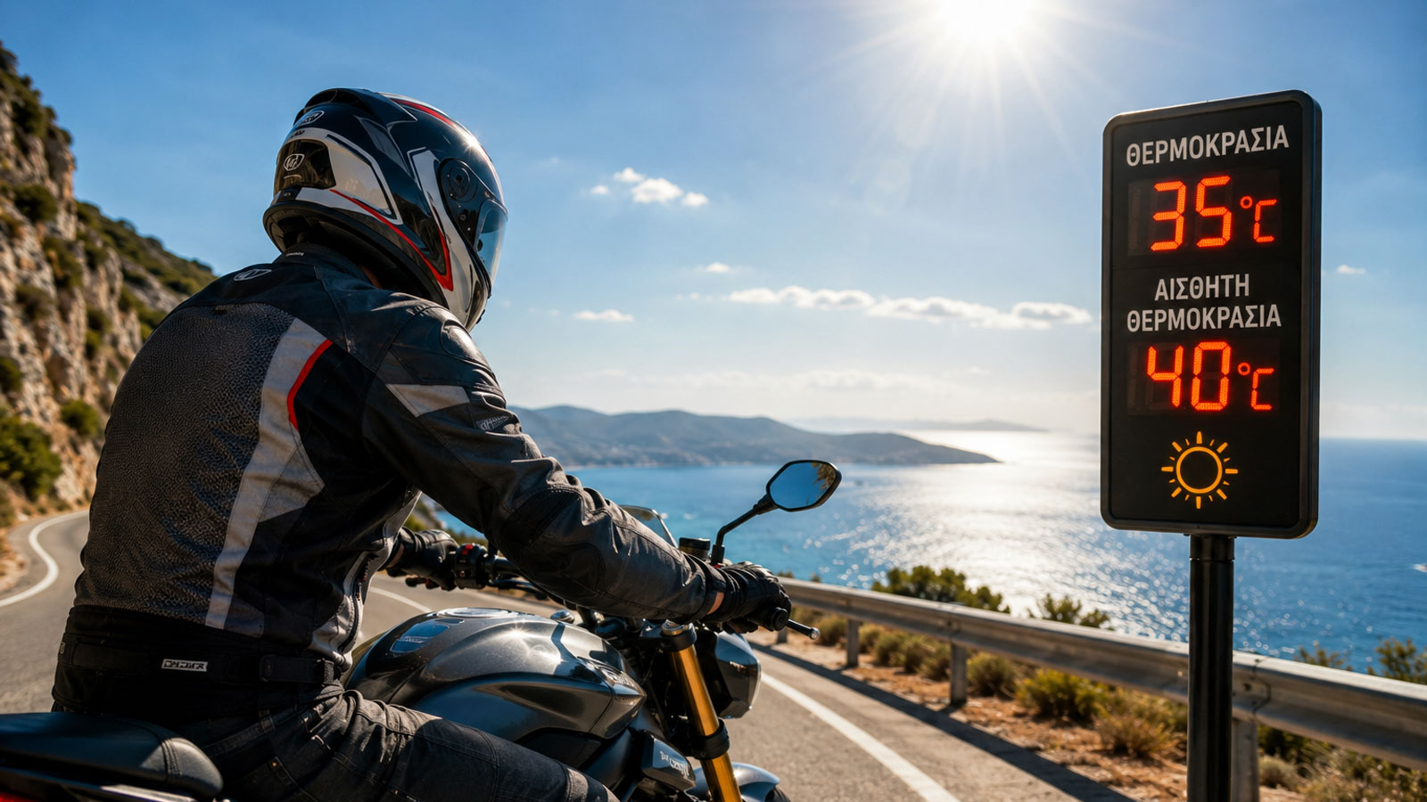 Έξω έχει 35°C αλλά πάνω στη μοτοσυκλέτα νιώθεις 40°C – Δες γιατί συμβαίνει Έξω έχει 35°C αλλά πάνω στη μοτοσυκλέτα νιώθεις 40°C – Δες γιατί συμβαίνει