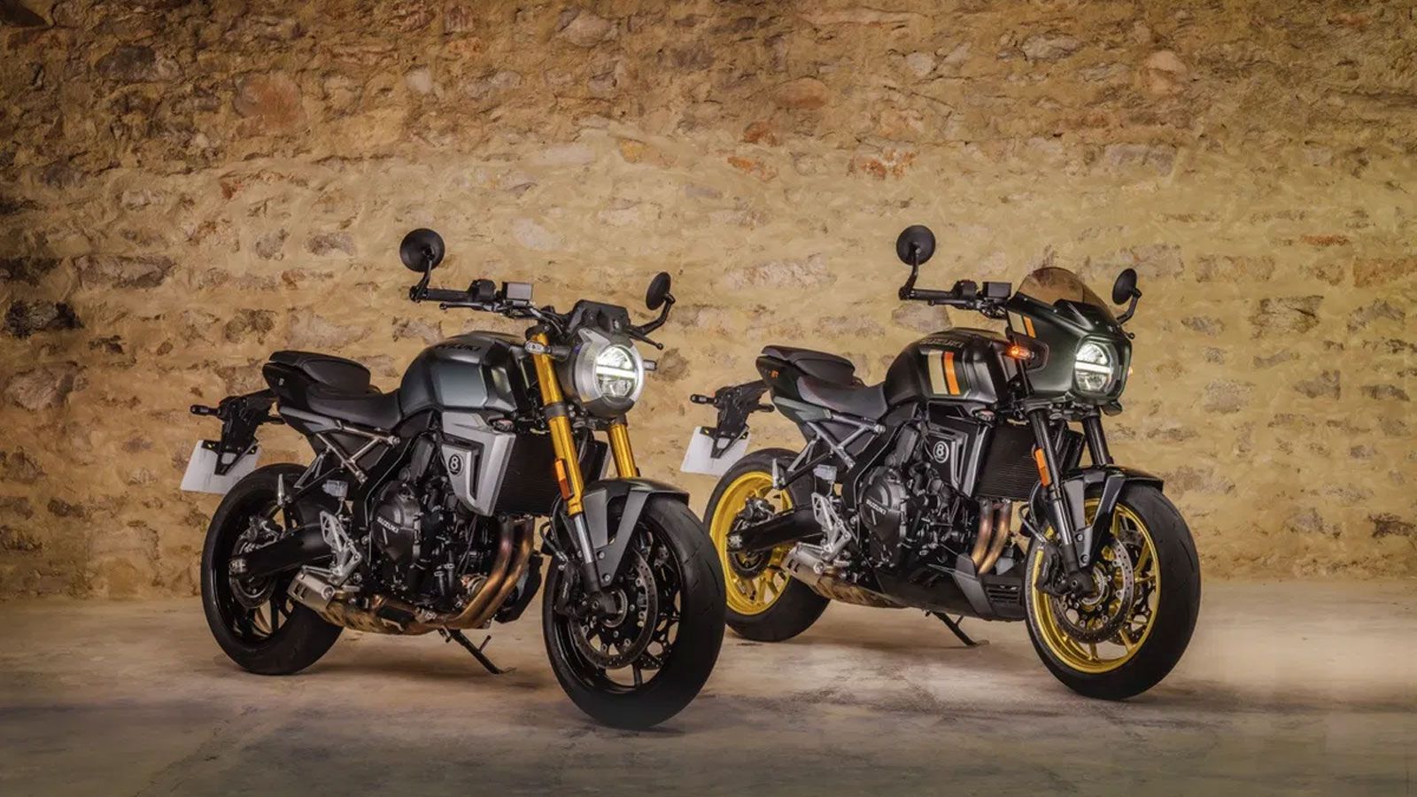 Η Suzuki παρουσιάζει δύο νέα μοντέλα που παντρεύουν το παρελθόν με το παρόν: τις GSX-8T και GSX-8TT, δύο ρετρό roadsters που βασίζονται στην πλατφόρμα των 776 κυβικών της V-Strom 800 και GSX-8S/8R. Η Suzuki παρουσιάζει δύο νέα μοντέλα που παντρεύουν το παρελθόν με το παρόν: τις GSX-8T και GSX-8TT, δύο ρετρό roadsters που βασίζονται στην πλατφόρμα των 776 κυβικών της V-Strom 800 και GSX-8S/8R.