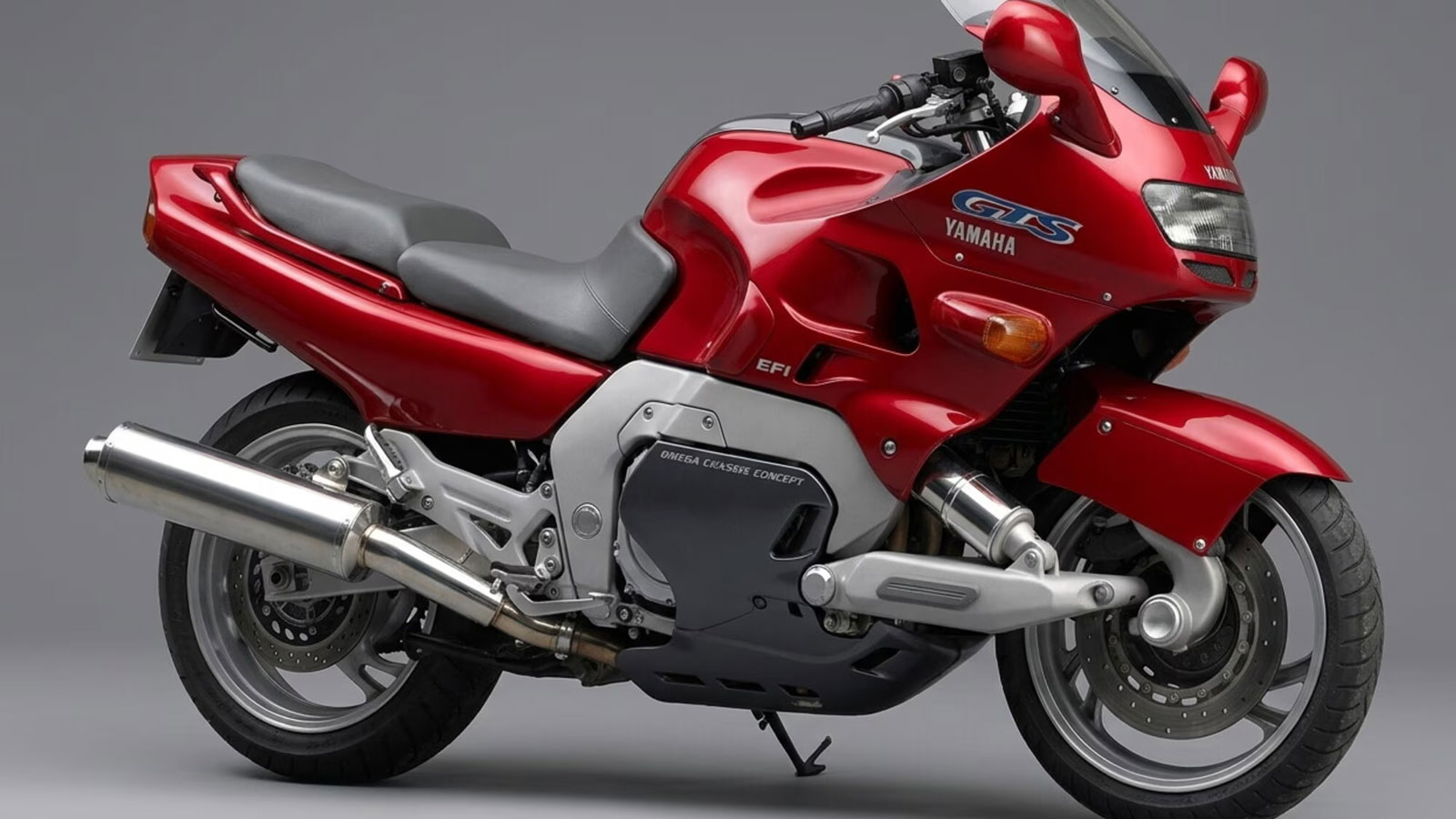Το 1993 η Yamaha έβγαλε στον δρόμο μια μοτοσυκλέτα χωρίς τηλεσκοπικό πιρούνι Το 1993 η Yamaha έβγαλε στον δρόμο μια μοτοσυκλέτα χωρίς τηλεσκοπικό πιρούνι