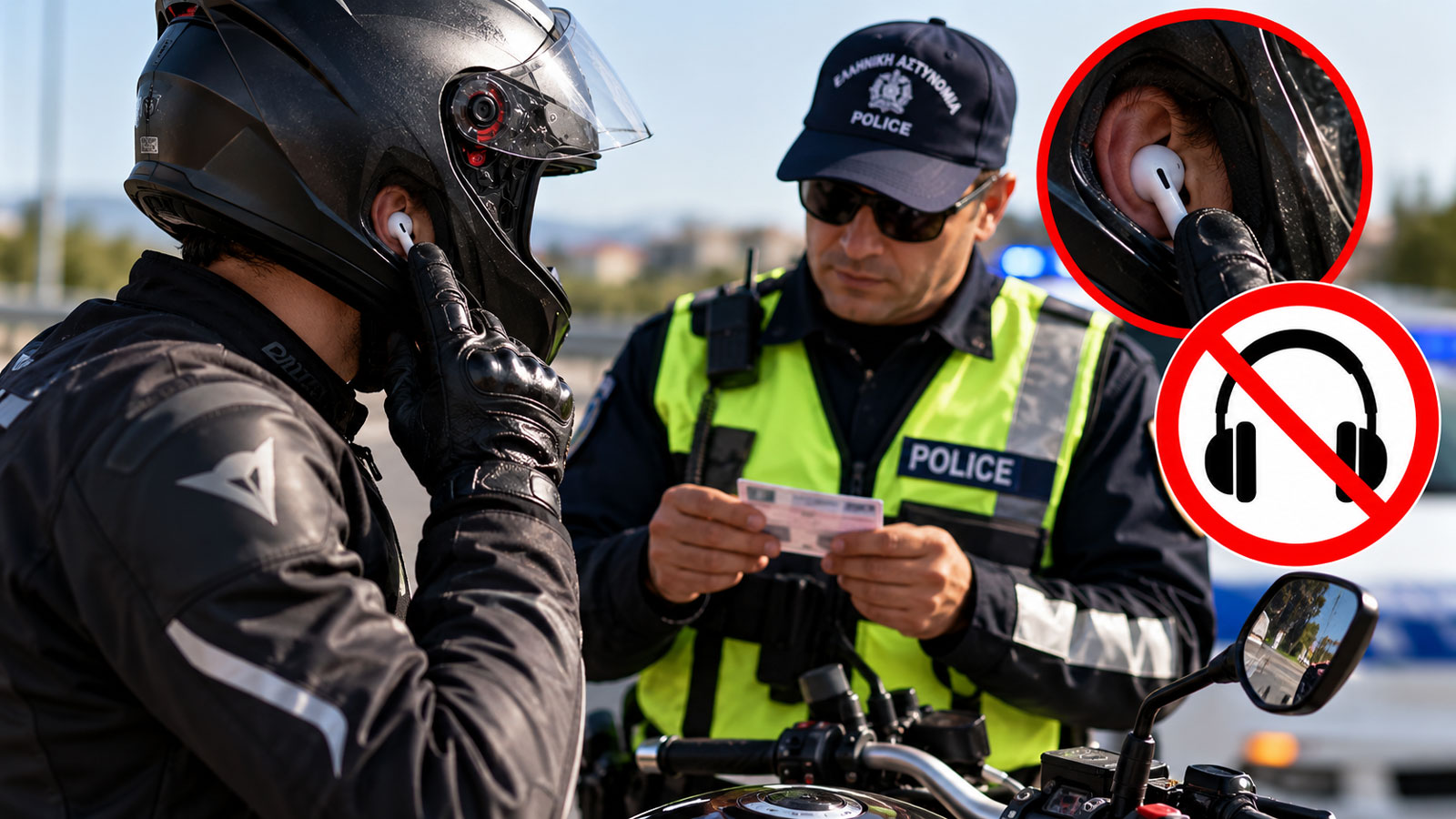 Ο νέος ΚΟΚ απαγορεύει ρητά τα ακουστικά σε οδηγούς μοτοσυκλέτας Ο νέος ΚΟΚ απαγορεύει ρητά τα ακουστικά σε οδηγούς μοτοσυκλέτας