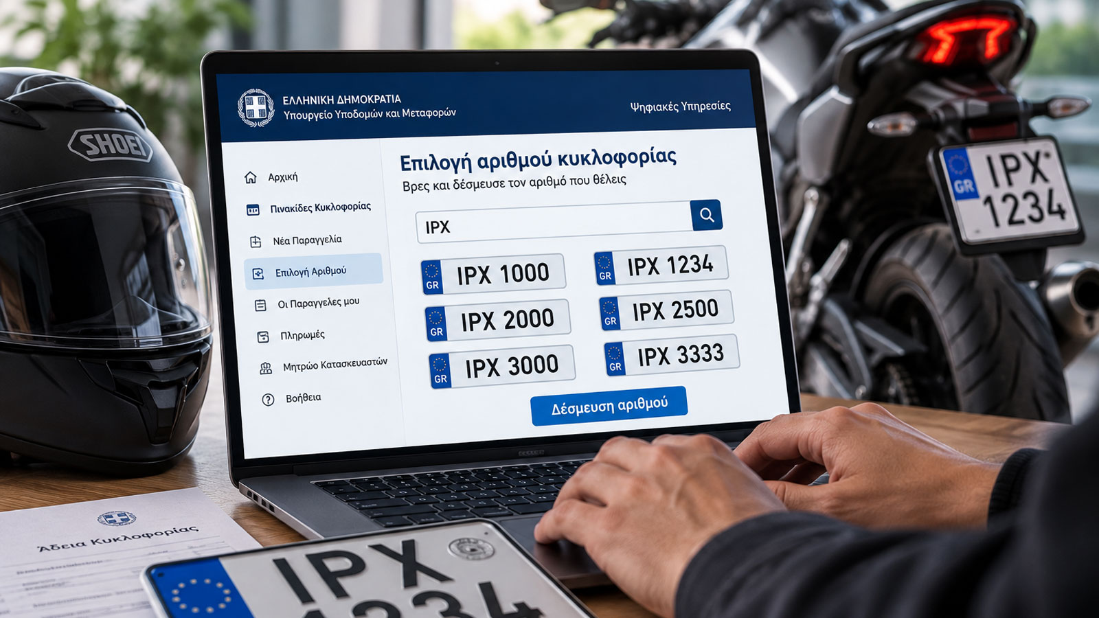 Νέο ψηφιακό σύστημα και για τις πινακίδες των μοτοσυκλετών Νέο ψηφιακό σύστημα και για τις πινακίδες των μοτοσυκλετών
