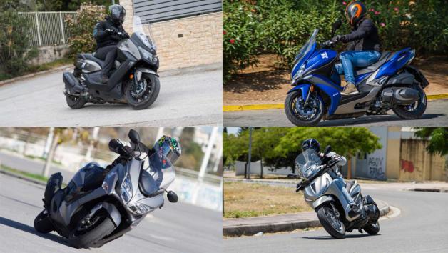 400άρια: SYM Maxsym 400, Kymco X-Citing, Piaggio Beverly 400, Suzuki Burgman 400