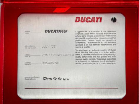 Δημοπρατήθηκε σπάνια Ducati 999R FILA 