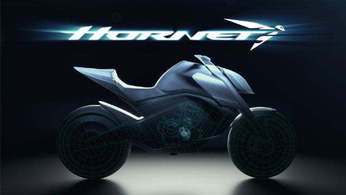 H πρώτη εικόνα του Honda Hornet που ετοιμάζεται. 
