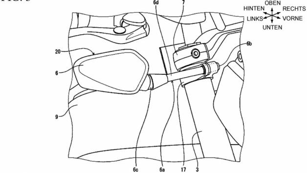 Πατέντα για διαφορετική τοποθέτηση καθρεπτών από τη Honda 
