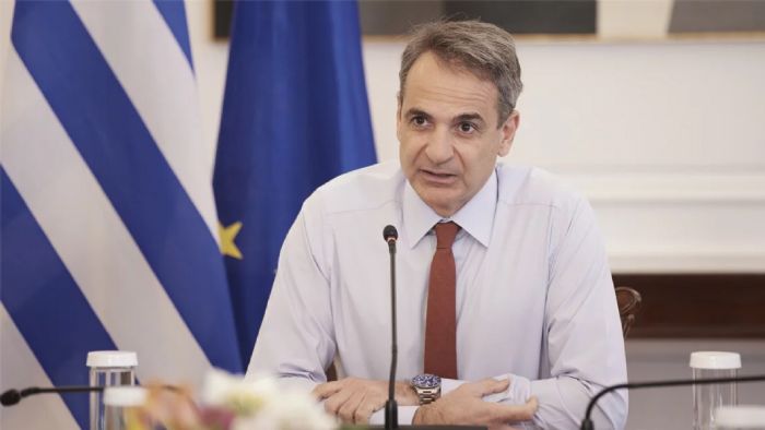 O Πρωθυπουργός Κυριάκος Μητσοτάκης. 