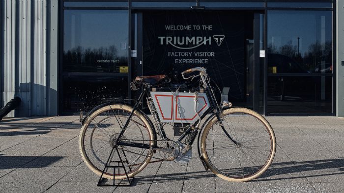 Η πρωτότυπη Triumph μοτοσυκλέτα του 1901.