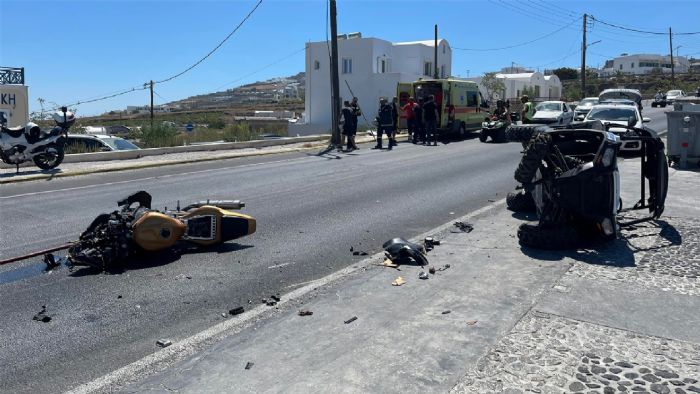 Φωτογραφία από το σημείο του δυστυχήματος (Cyclades24.gr)