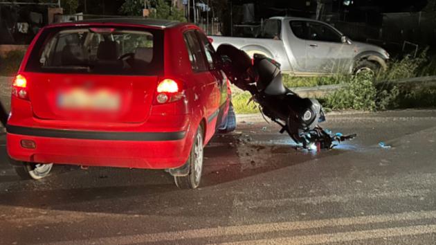 Τροχαίο στην Κρήτη: Σώθηκε από το κράνος 