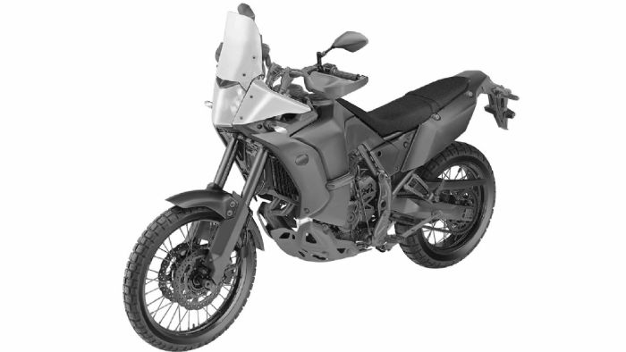 Διάφορες όψεις του επερχόμενου Yamaha Tenere 700 Raid.