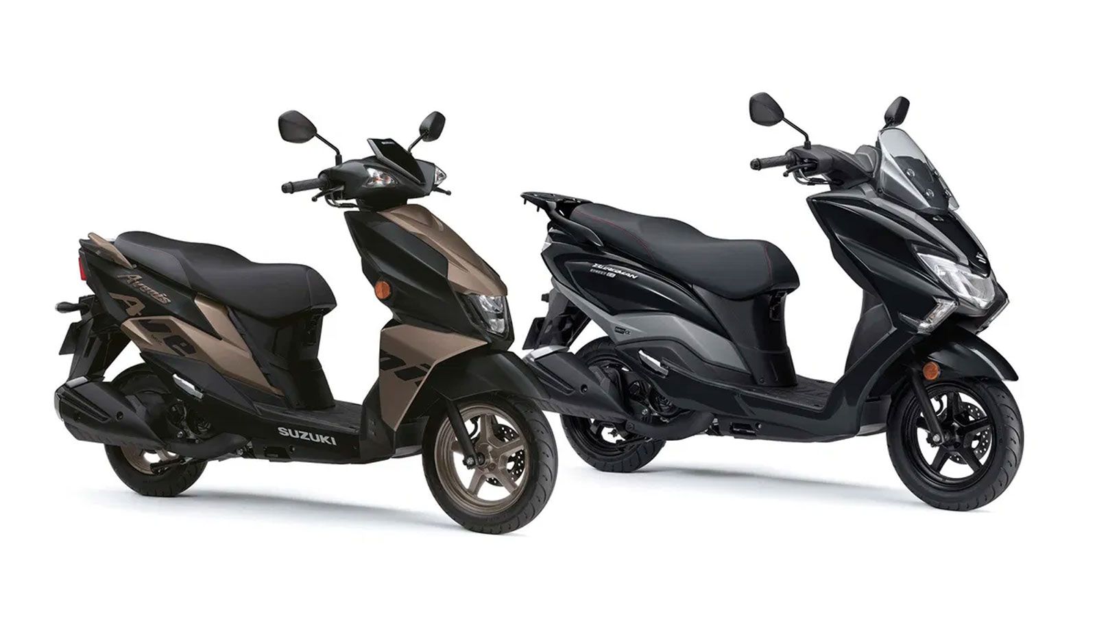 Και τα δύο scooter συνεχίζουν να χρησιμοποιούν τον δοκιμασμένο κινητήρα Suzuki Eco Performance, ο οποίος έχει ήδη τοποθετηθεί σε πάνω από 5 εκατομμύρια scooter παγκοσμίως και έχει χαμηλή κατανάλωση.