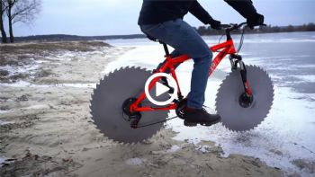 VIDEO: Όταν το ποδήλατο σου είναι... πριόνι, στην κυριολεξία! 