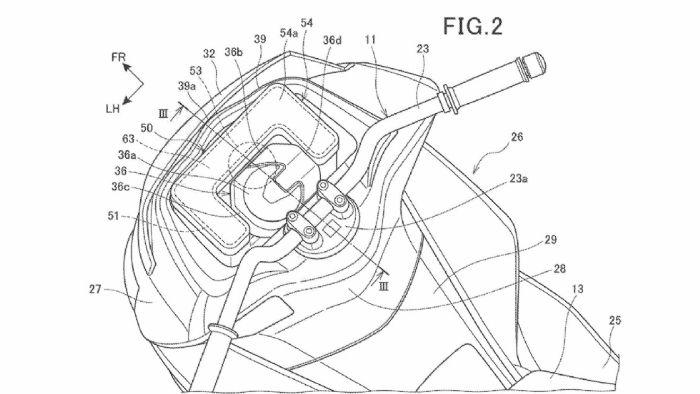 Το σύστημα του αερόσακου μπροστά από το τιμόνι. 