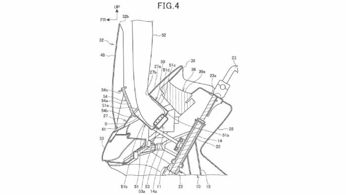 Λεπτομέρεια από τον τρόπο που ανοίγει ο αερόσακος. 