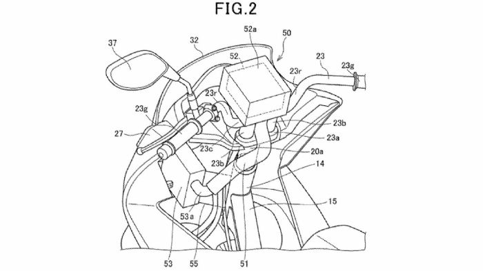 Εδώ ο αερόσακος πάνω ακριβώς στο τιμόνι. 