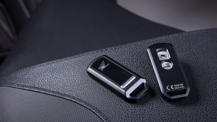 Το SmartKey ελέγχει ηλεκτρομαγνητικά τη λειτουργία εκκίνησης, καθώς και το κλείδωμα της σέλας, της τάπας ρεζερβουάρ και του προαιρετικού TopBox, διευκολύνοντας σε μεγάλο βαθμό τη ζωή του αναβάτη.