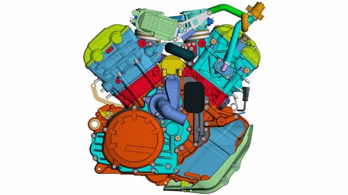 Τα σχέδια του νέου κινητήρα που κατοχύρωσε η Qianjiang. Οι ομοιότητες με το μοτέρ 1290 της KTM είναι εμφανείς. Τα σχέδια του νέου κινητήρα που κατοχύρωσε η Qianjiang. Οι ομοιότητες με το μοτέρ 1290 της KTM είναι εμφανείς.