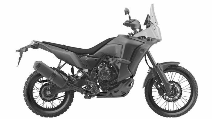 Διάφορες όψεις του επερχόμενου Yamaha Tenere 700 Raid.