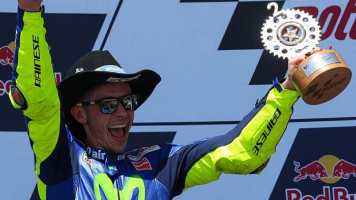 Ο Valentino Rossi στο βάθρο του Austin