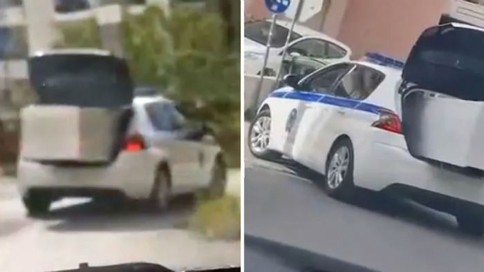 Ένα βίντεο που κάνει τον γύρο του διαδικτύου έχει προκαλέσει σάλο και έντονες αντιδράσεις, καθώς δείχνει περιπολικό της Ελληνικής Αστυνομίας να μεταφέρει ψυγείο στο πορτ μπαγκάζ του, στο Καματερό.
