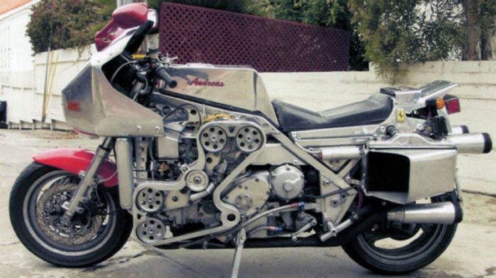 Η χειροποίητη μοτοσυκλέτα Ferrari V8 του Ανδρέα Georgeades Η χειροποίητη μοτοσυκλέτα Ferrari V8 του Ανδρέα Georgeades