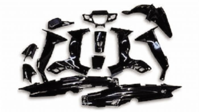 Κιτ πλαστικών για Crypton 105 μαύρο