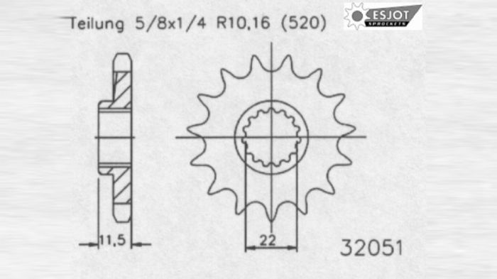 Γρανάζια ESJOT για Husqvarna 701