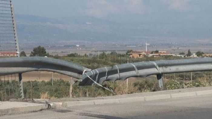 Μία φωτογραφία από τον τόπο του ατυχήματος. 