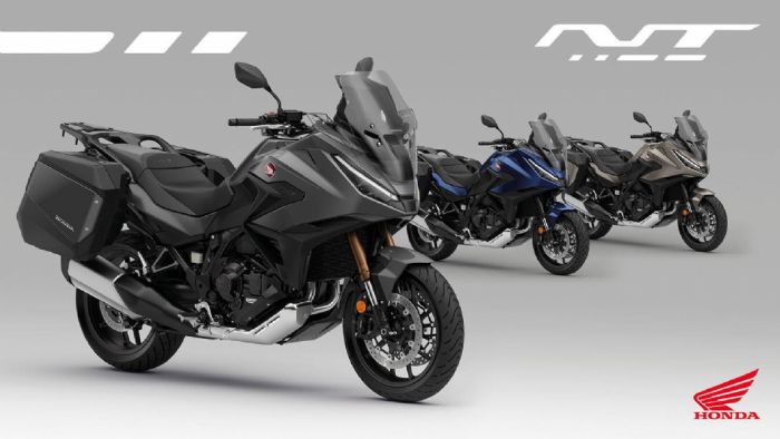 Η Honda παρουσίασε τη νέα χρωματική παλέτα της NT1100 για το 2026, εμπλουτίζοντας τη γκάμα της με τη νέα απόχρωση Iridium Gray Metallic, διαθέσιμη τόσο στην απλή έκδοση όσο και στην NT1100 Electronic 
