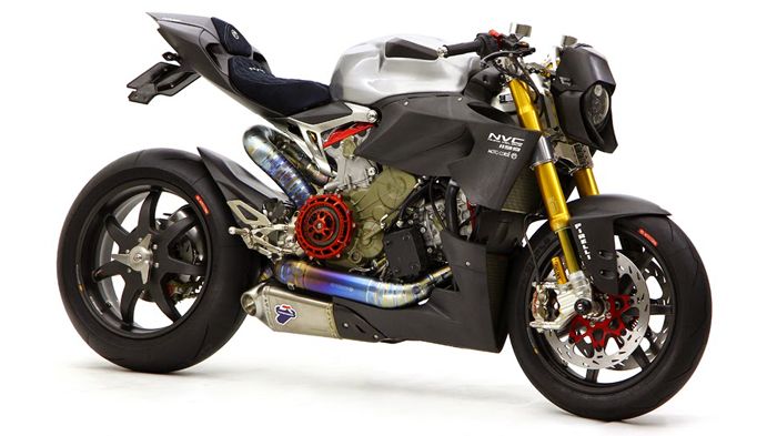 H Ducati 1199 Superleggera, χωρίς τα πλαστικά της με μερικά έξτρα μικρά κομμάτια ανθρακόνημα.