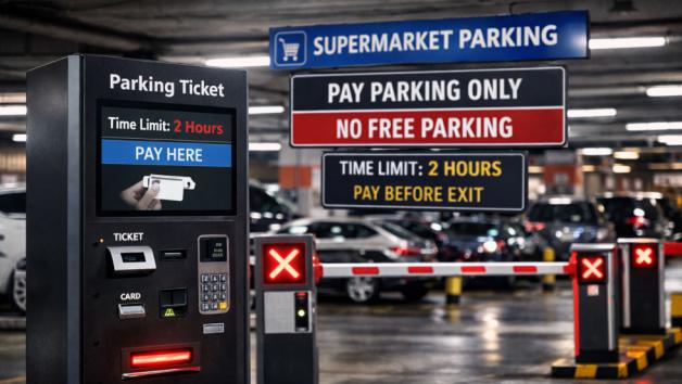 Τέλος το δωρεάν πάρκινγκ στα σούπερ μάρκετ – Πώς θα λειτουργεί πλέον και πότε πληρώνουμε