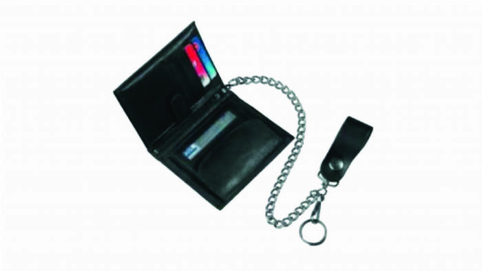 DIFI Δερμάτινο Πορτοφόλι Με Αλυσίδα