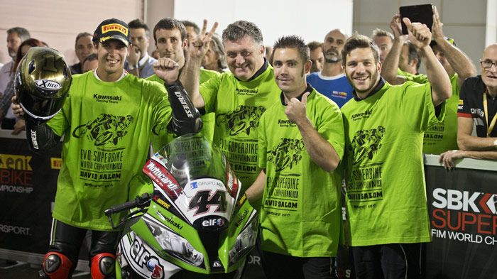 Νικητής στην κατηγορία EVO του Π.Π. Superbike ο David Salom, πρώτος από αριστερά.