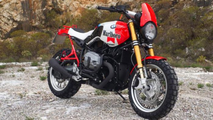 Όμορφα βαμμένη και τροποποιημένη η R nineT της φωτογραφίας, ιταλική δημιουργία προς τιμήν των συμμετοχών της εταιρείας στο Paris-Dakar. 