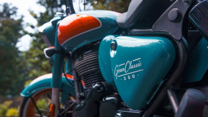 Η Royal Enfield Goan Classic 350 είναι κάτι παραπάνω από μια ειδική έκδοση. Αποτελεί φόρο τιμής στην κουλτούρα ελευθερίας που γεννήθηκε στις παραλίες της Γκόα τη δεκαετία του 1970.
