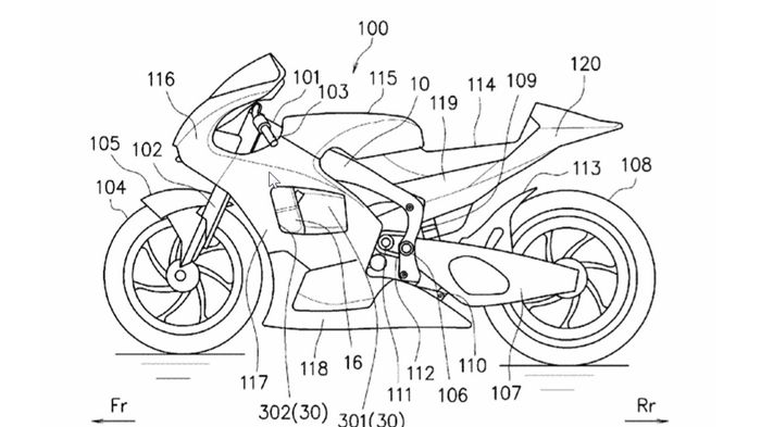 Μοτοσικλέτα 250 κ.εκ. με fairing και sport προσανατολισμό, δείχνουν τα σχέδια τη Μοτοσικλέτα 250 κ.εκ. με fairing και sport προσανατολισμό, δείχνουν τα σχέδια της Suzuki.