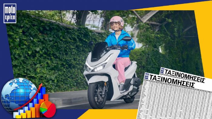 Ταξινομήσεις Φεβρουαρίου 2025 - Scooter: Πρώτο το PCX 