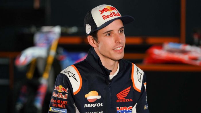 Ο Alex Marquez ντυμένος στα χρώματα της Repsol Honda. 