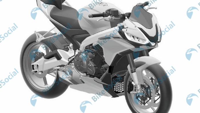 Τα τελευταία σχέδια της Aprilia Tuono 660 που κατατέθηκαν για κατοχύρωση.