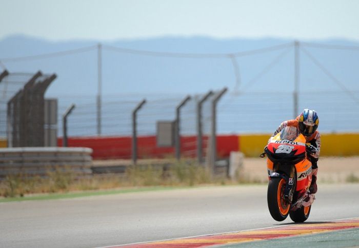 O Dani Pedrosa έκανε κάποια παράπονα για τις αναρτήσεις του, όμως σημείωσε τον ταχύτερο γύρο από όλους τους αναβάτες.