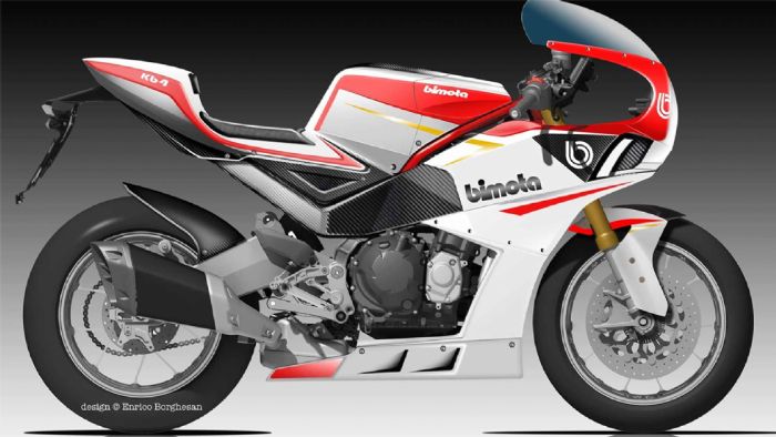 H Bimota KB4, όπως αναμένεται να είναι στην επίσημη εκδοχή της. 