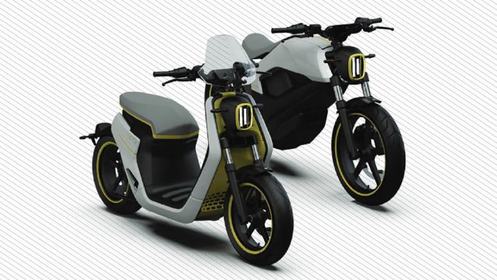 Τα δύο δίκυκλα της BRP, ονόματι CP1 και CP2 για το scooter και την μοτοσυκλέτα αντίστοιχα. 