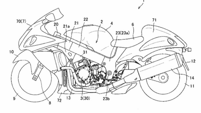 Μερικά από τα σχέδια, που κατοχυρώθηκαν για πατέντα από την Suzuki. Οι λεπτομέρειες λειτουργίας του ημιαυτόματου σασμάν είναι προφανείς. 
