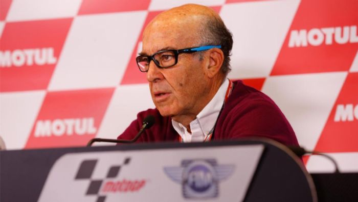 O επικεφαλής της Dorna, Carmelo Ezpeleta. O επικεφαλής της Dorna, Carmelo Ezpeleta.